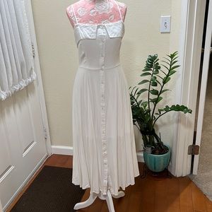 White button down midi dress